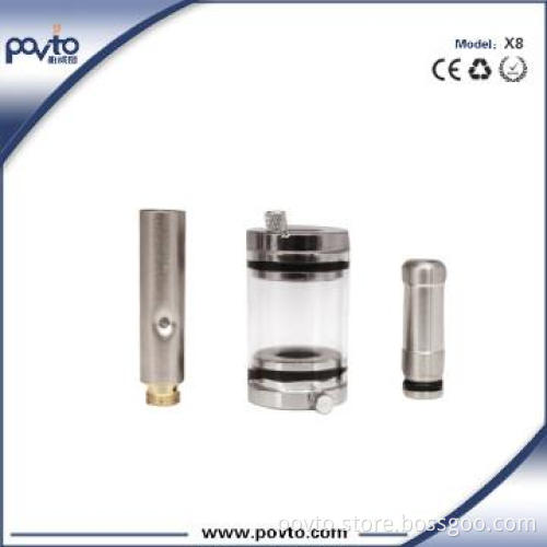 2013 Stainless and silver electronic cigarette atomizer X8